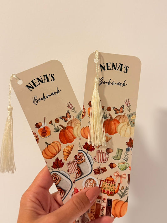 Autumn With Name Bookmarks (set of 4) - LL Crafted Boutique